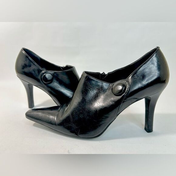 Franco Sarto Black Vegan Leather Booties size 6 - Picture 6 of 10